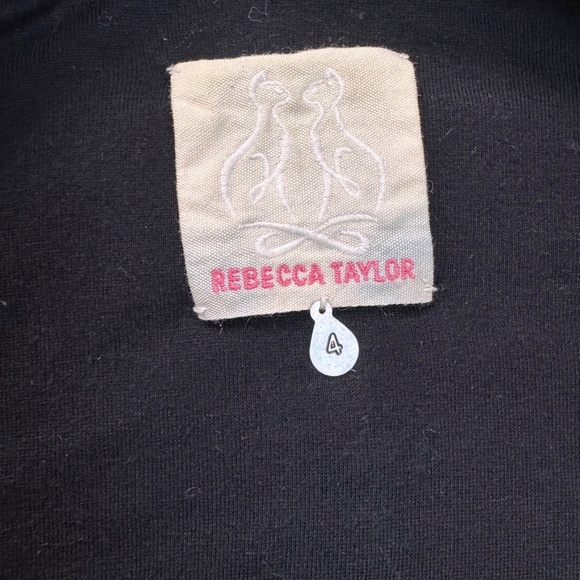 Rebecca Taylor Tweed & Leather Trim Moto Jacket Women's Size 4 - Picture 7 of 9